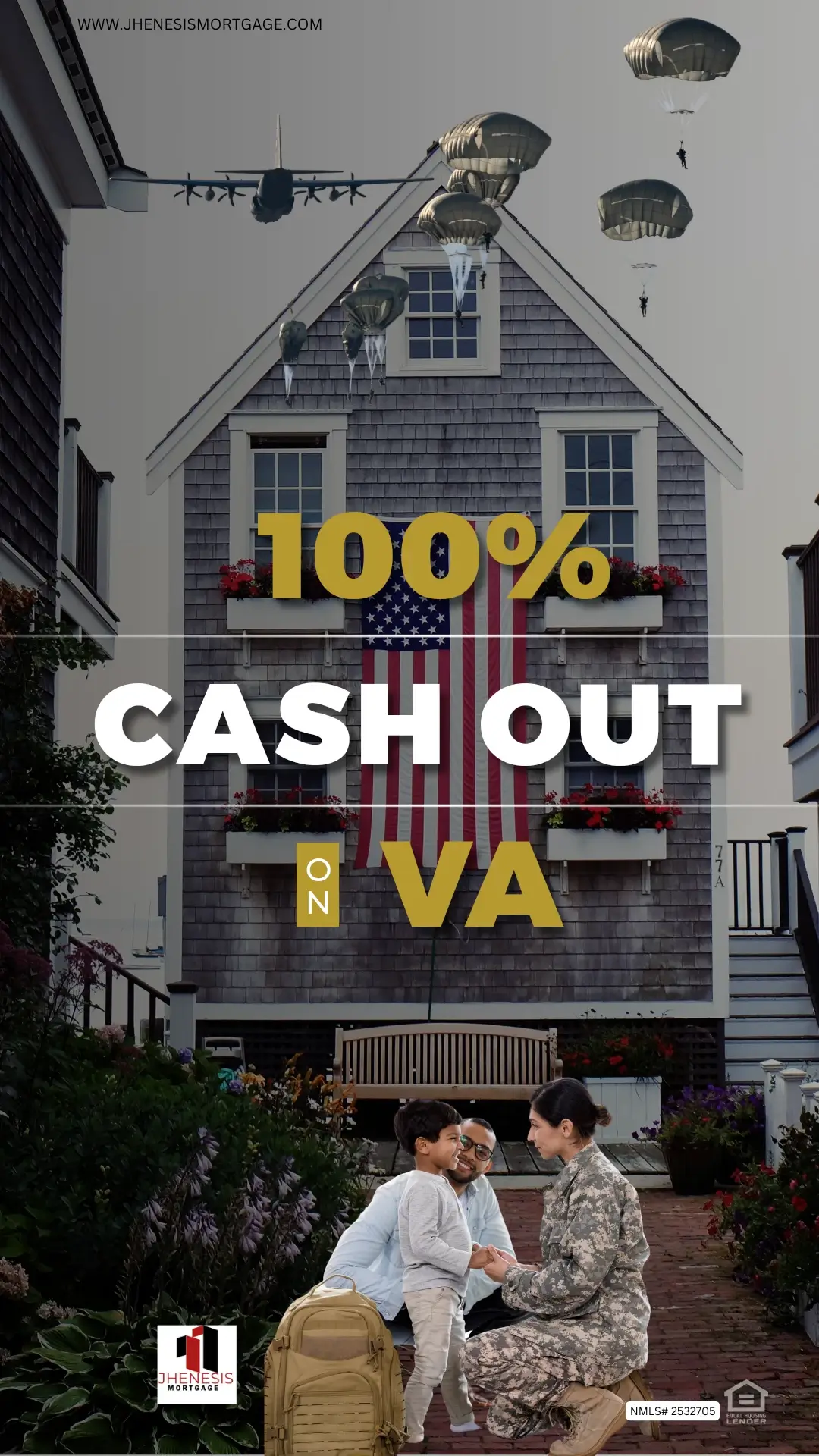 100% Cash-Out Refinance on VA Loans | Jhenesis Mortgage