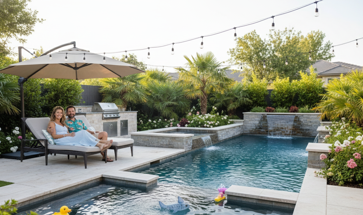 Orlando homeowners who used a cash-out refinance or HELOC with Jhenesis Mortgage to install a beautiful pool