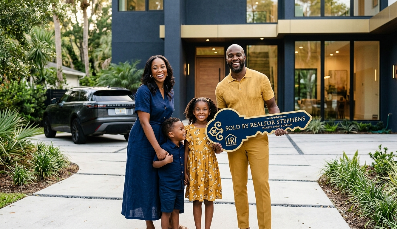 Happy family closed their home in Lake Mary with Jhenesis Mortgage