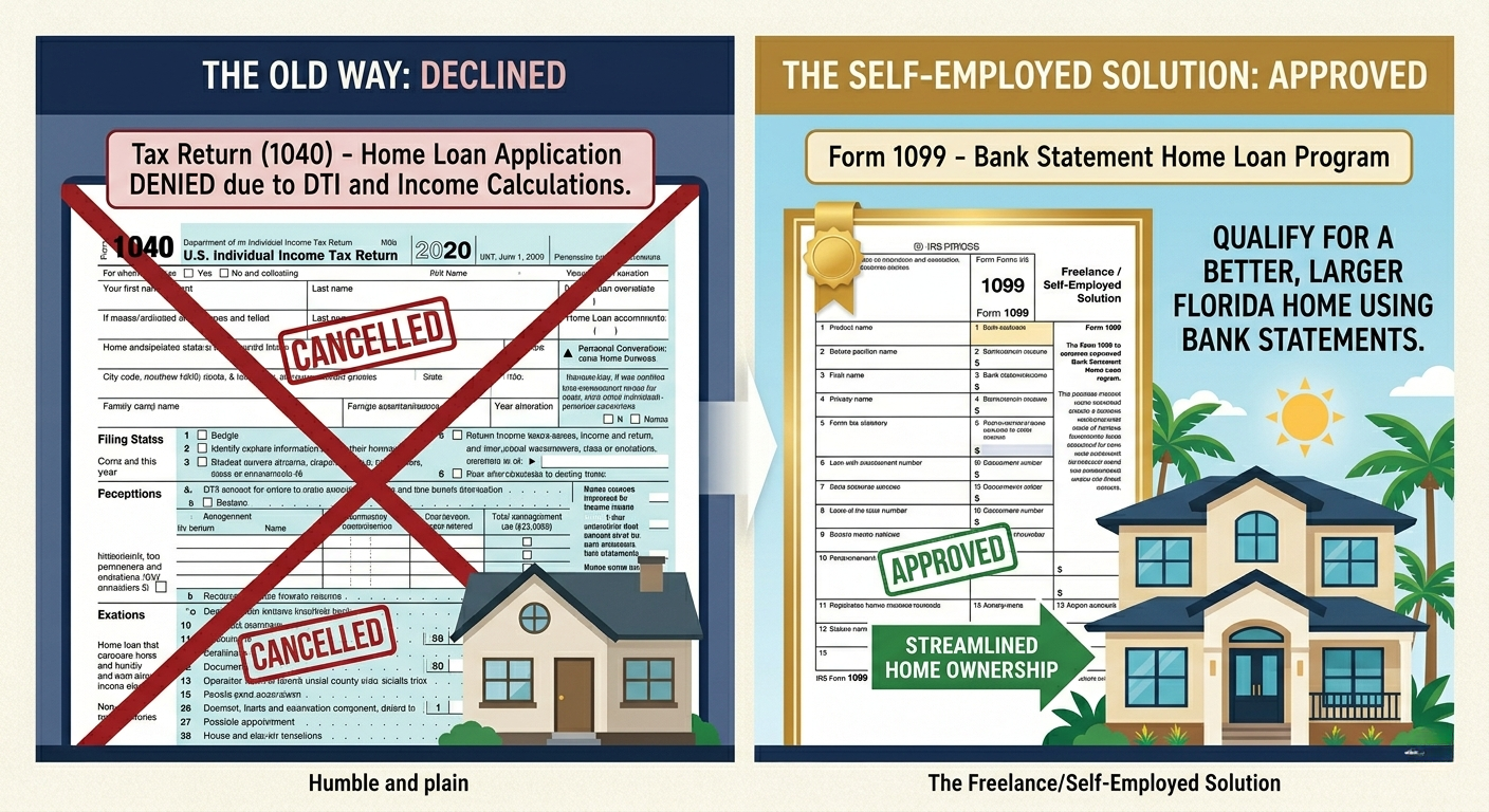 1099 home loan requirements Florida — credit score, down payment, income documentation checklist for 1099 mortgage borrowers — Jhenesis Mortgage