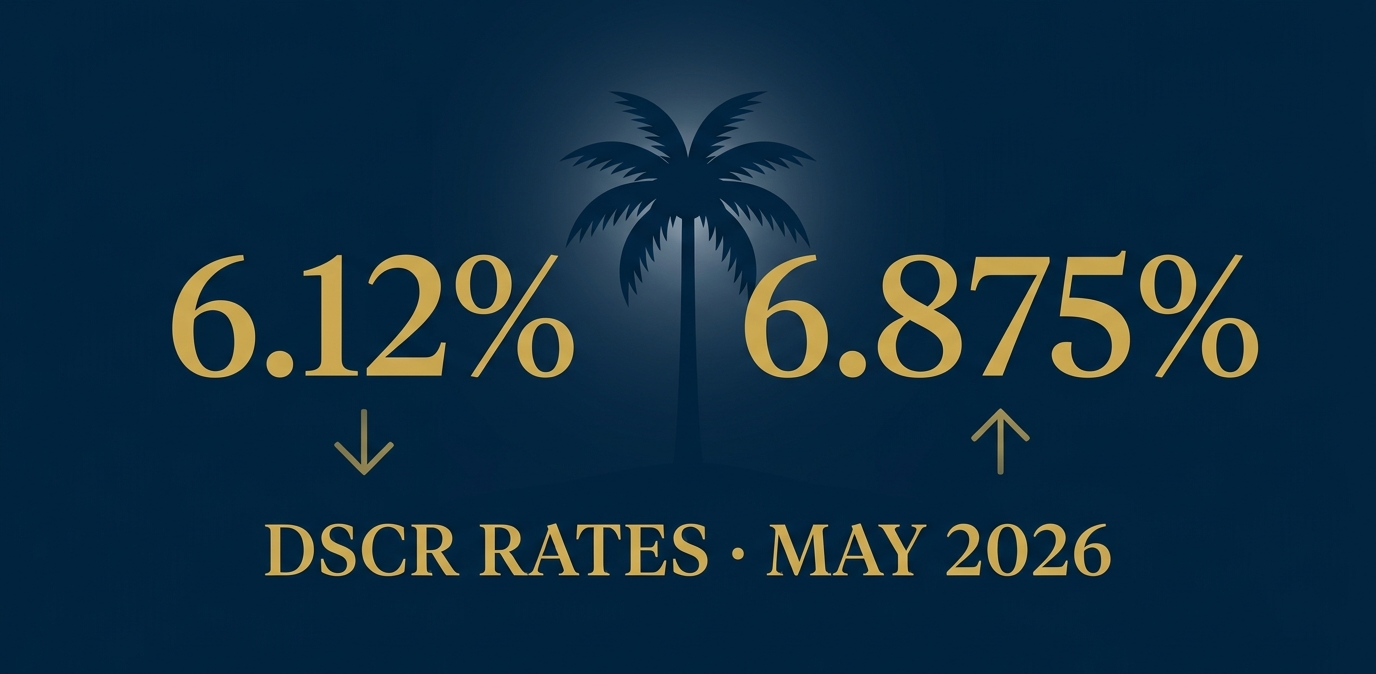 Jhenesis Mortgage DSCR loan rates May 2026 — 6.12% domestic, 6.875% foreign national investor rates in Florida