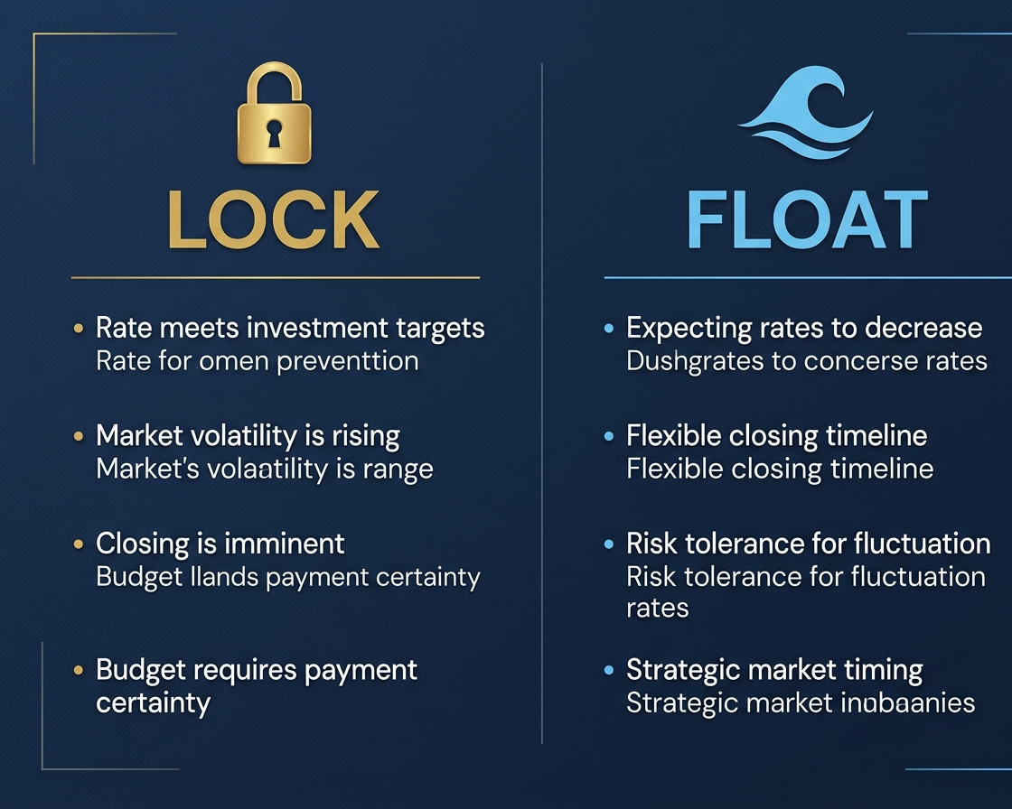 Should you lock your DSCR mortgage rate or float? Decision framework for Florida real estate investors — Jhenesis Mortgage