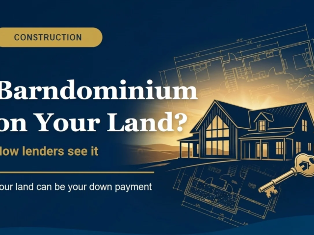 Barndominium Loan: How to Finance Building on Land You Already Own (Even If You Are Self-Employed)