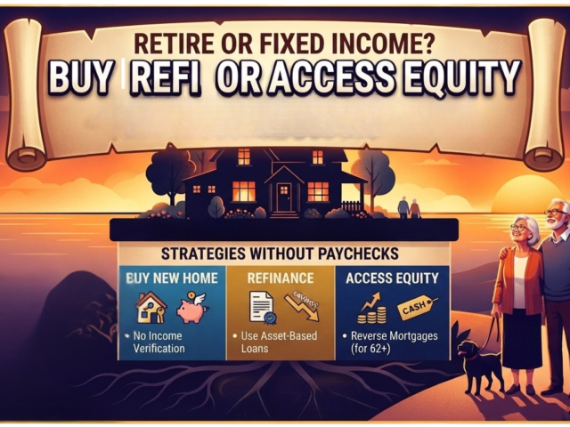 Retiring or Living on Fixed Income? How to Buy, Refinance, or Access Equity Without a Paycheck